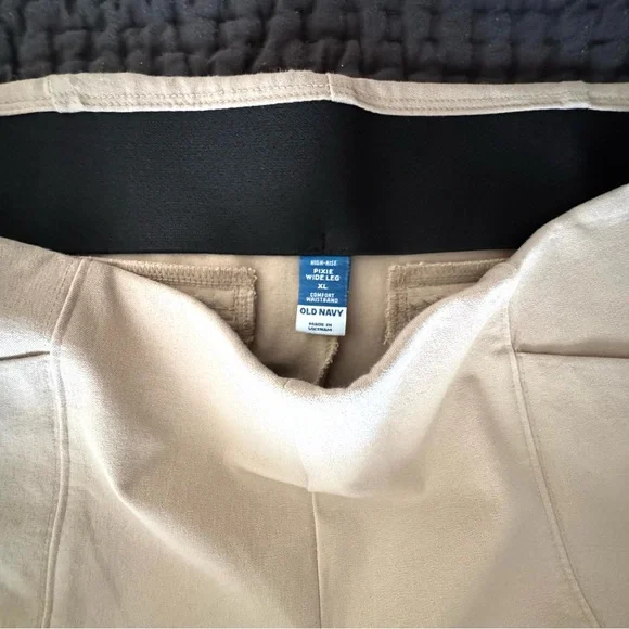 Old Navy Pixie Wide Leg Beige Khaki Pull On Stretch Twill Pants Size XL EUC - Picture 4 of 8